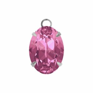Swarovski Stone - Oval Setting - 14mm - Light Platinum / Rose