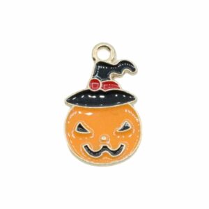 Pumpkin / Hat Charm - Gold - 20mm