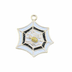 Spider Web Charm - Gold - 26mm