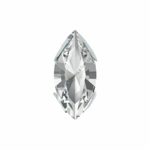 Swarovski Chaton – Navette – 10 x 5mm - Sterling Silver / Crystal