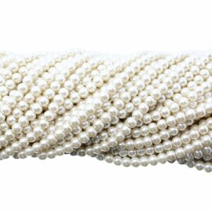 Pearl Bead - Glass - 4mm - Champagne - 40cm Strand