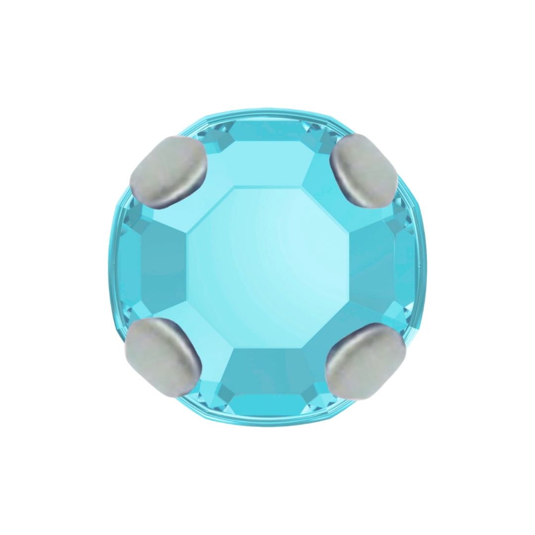 Czech Rosemonte – Round – 4mm - Silver / Aqua