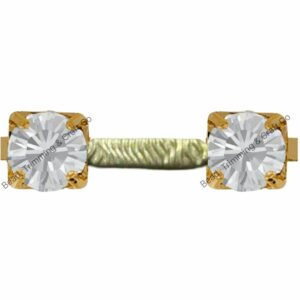 Swarovski Bar Cupchain - 3.2mm - Crystal / No Plating - Price per centimeter