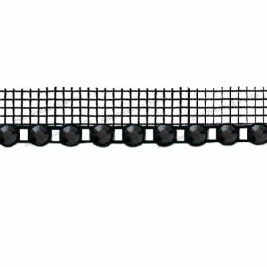 Swarovski Trimming - 1 Row / Net - 2.4mm - Jet / Black - Price per centimeter
