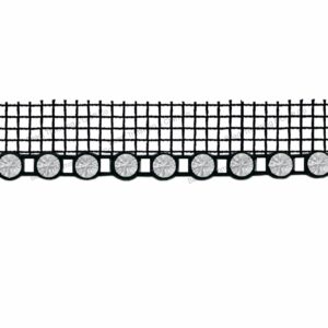 Swarovski Trimming - 1 Row / Net - 2.4mm - Crystal / Black - Price per centimeter