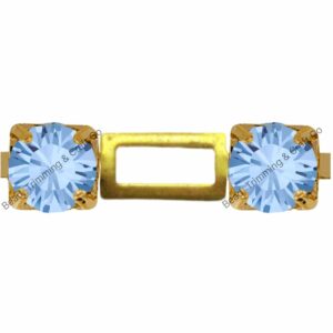 Swarovski Skip Cupchain - 3.2mm - Light Sapphire / No Plating - Price per centimeter