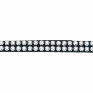 Swarotex Trimming - Heat Fix - 2 Row - 7mm - Crystal / Black - Price per centimeter