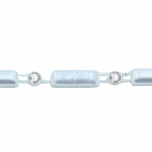 Swarovski Bar Trimming - 10 x 4mm - Crystal / Silver - B - Price per centimeter