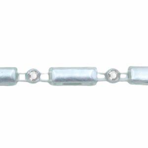Swarovski Bar Trimming - 10 x 4mm - Crystal / Silver - A - Price per centimeter