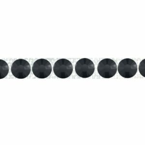 Swarovski Banding - 1 Row - 4mm - Hematite / White - Price per centimeter