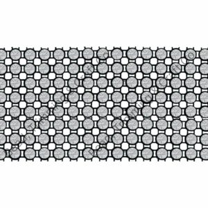 Swarovski Trimming - 8 Row - 30mm - Crystal / Black - Price per centimeter