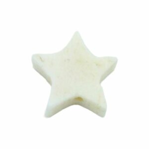 Bone Bead - Star - White - 10mm
