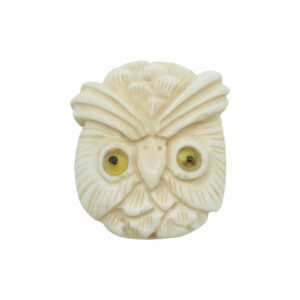 Bone Bead - Owl - 40mm
