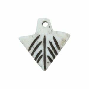 Bone Pendant - Spear Head - 25 x 23mm