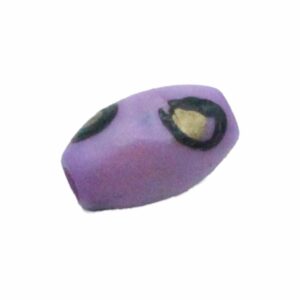 Bone Bead - Oval - 9 x 6mm - Lt Purple / Gold