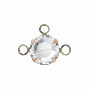 Swarovski Channel Setting - Round - 3 Ring - 6.5mm - Raw / Crystal