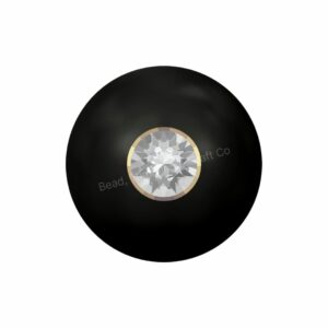 Swarovski 2089/4 – Round – 10mm – Jet / Crystal