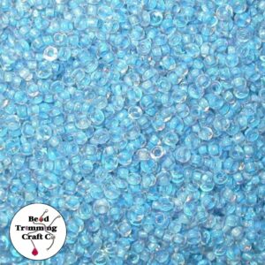 Seed Bead - 9/0 - Blue Colourlined AB - Price Per Gram - Czech Made