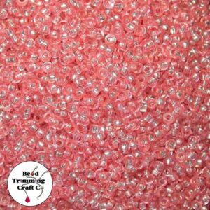 Seed Bead - 9/0 - Pink Silverlined - Price Per Gram - Czech Made