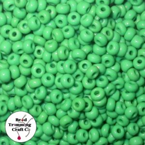 Seed Bead - 6/0 - Green Opaque - Price Per Gram