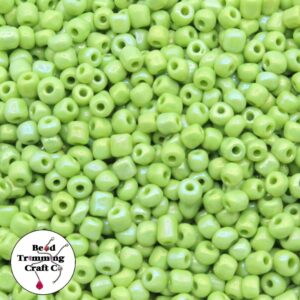 Seed Bead - 6/0 - Green Light AB Opaque - Price Per Gram
