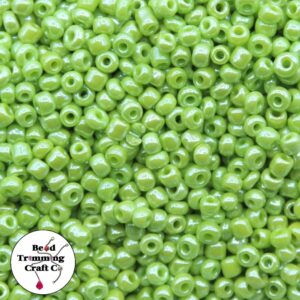 Seed Bead - 12/0 - Green Light Luster - Price Per Gram