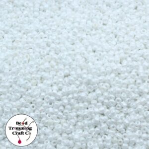 Seed Bead - 12/0 - White Opaque Luster - Price Per Gram