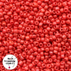 Seed Bead - 6/0 - Red Opaque - Price Per Gram