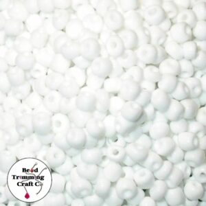 Seed Bead - 6/0 - White Opaque - Price Per Gram