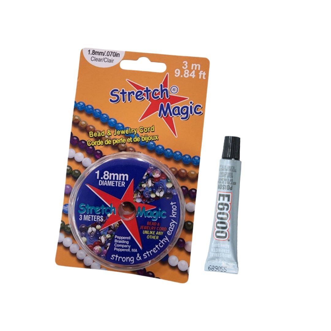 Stretch Magic – 1.8mm – Clear – 3 Meters / E6000 – 7.2 Grams