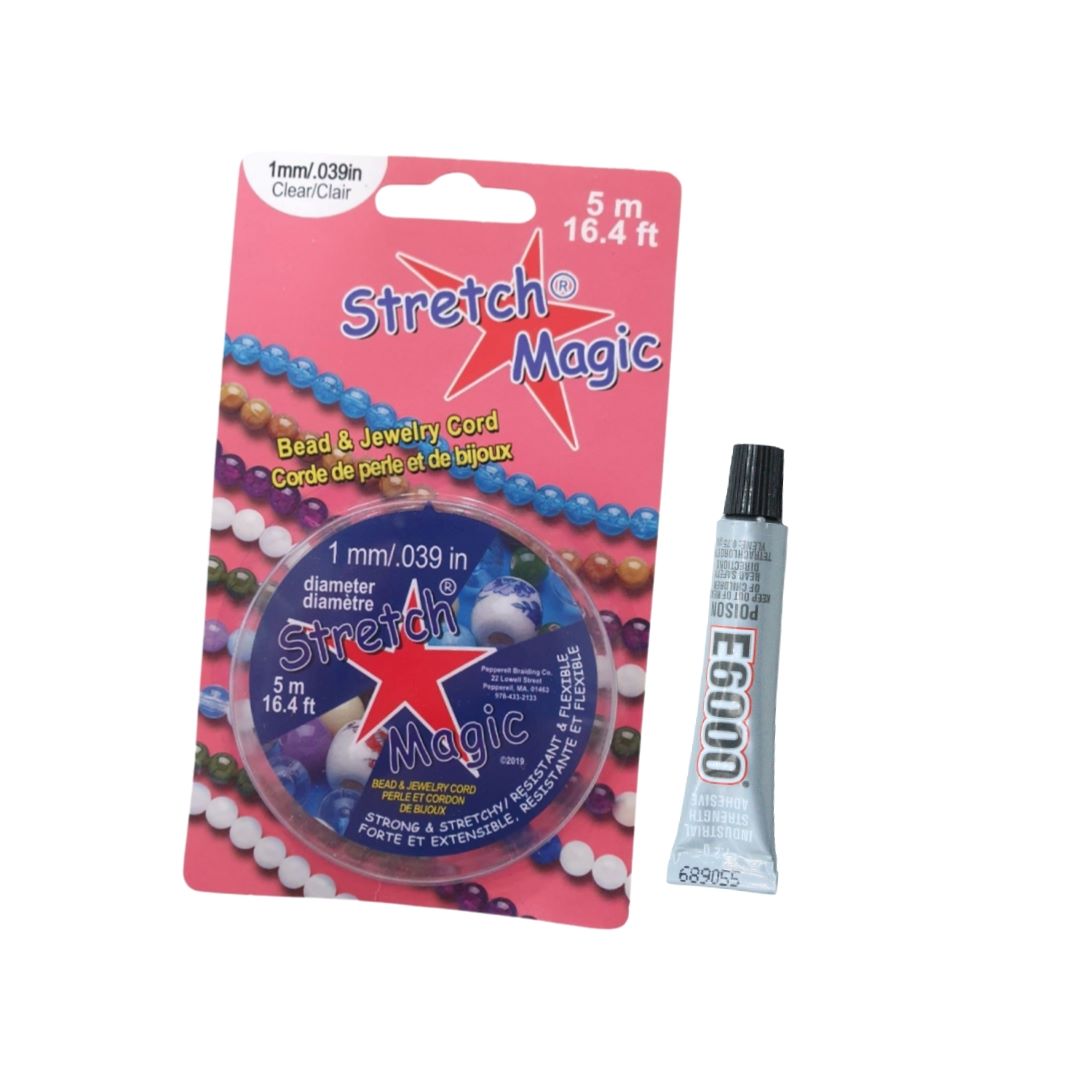 Stretch Magic – 1.0mm – Clear – 5 Meters / E6000 – 7.2 Grams