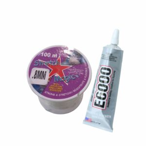 Stretch Magic – 0.8mm – Clear – 100 Meters / E6000 – 80.4 Grams