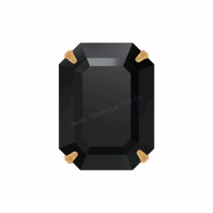 Swarovski Chaton – Rectangle Octagon – 18mm - Raw / Jet