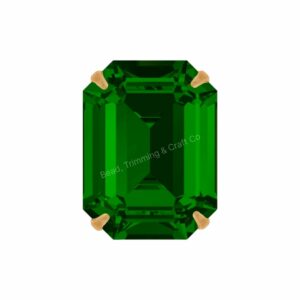 Swarovski Chaton – Rectangle Octagon – 18mm - Raw / Emerald