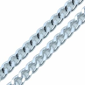 Chain - 8 x 7mm - Silver - Price per Meter