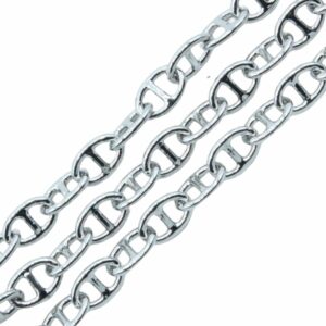 Chain - 8 x 5.5mm - Ant Silver - Price per Meter
