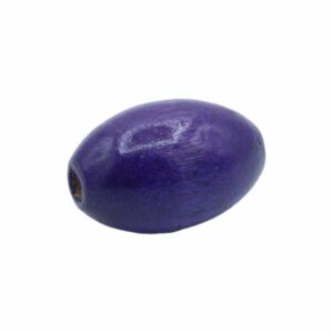 Wood Bead – Oval - 30mm – Purple