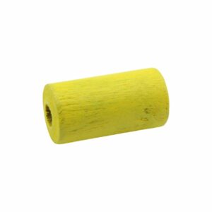 Wood Bead – Barrel - 40mm – Yellow