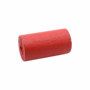 Wood Bead – Barrel - 40mm – Red