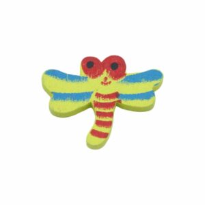 Wood Flatback - Dragonfly - 35mm - Yellow