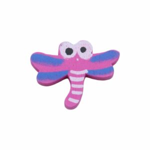 Wood Flatback - Dragonfly - 35mm - Pink