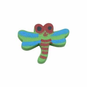Wood Flatback - Dragonfly - 35mm - Green