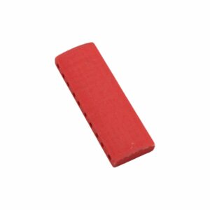 Wood Spacer Bead - 10 Hole - 58mm - Red