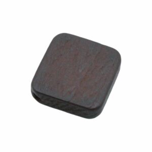 Wood Bead – Square Shape - Diagonally Drilled - 27mm – Brown