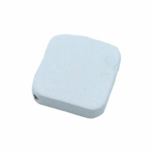 Wood Bead – Square Shape - Diagonally Drilled - 27mm – White