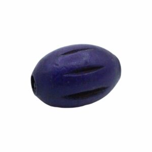 Wood Bead – Oval - Grated - 30mm – Purple