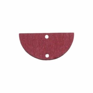 Wood Pendant - Semi Circle - 30mm - Burgundy