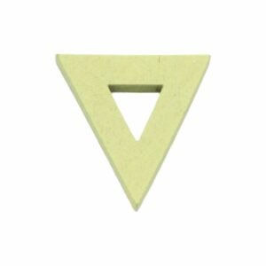 Wood Pendant - Triangle - 25mm - Cream