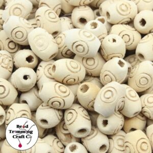 Wood Bead - Oval - 14mm - Raw