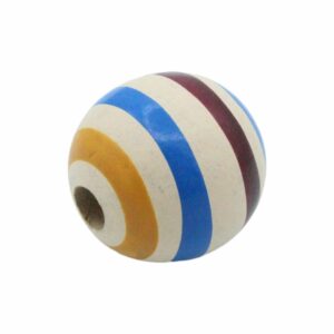 Wood Bead - Stripe - 26mm
